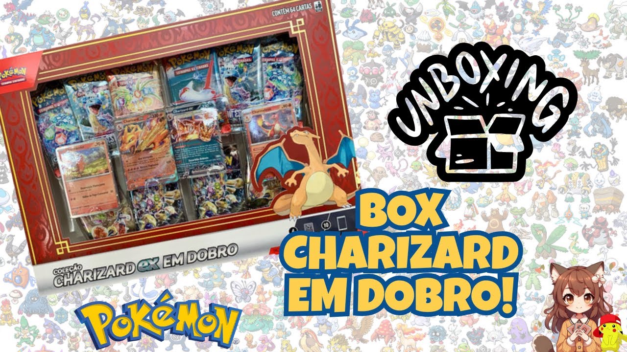 BOX RECHEADA!! 🔥 Unboxing Coleção Charizard EX em Dobro - Pokémon TCG