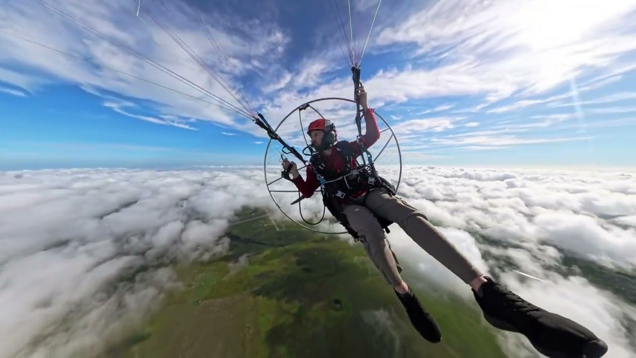 Paramotor with Clouds. Enjoy the View. July 1, 2024