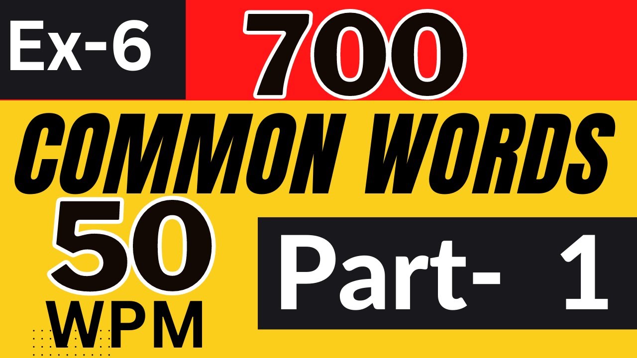 700 Common words EXERCISE 6 (Part 1) English dictation 50 wpm ||by shorthand web
