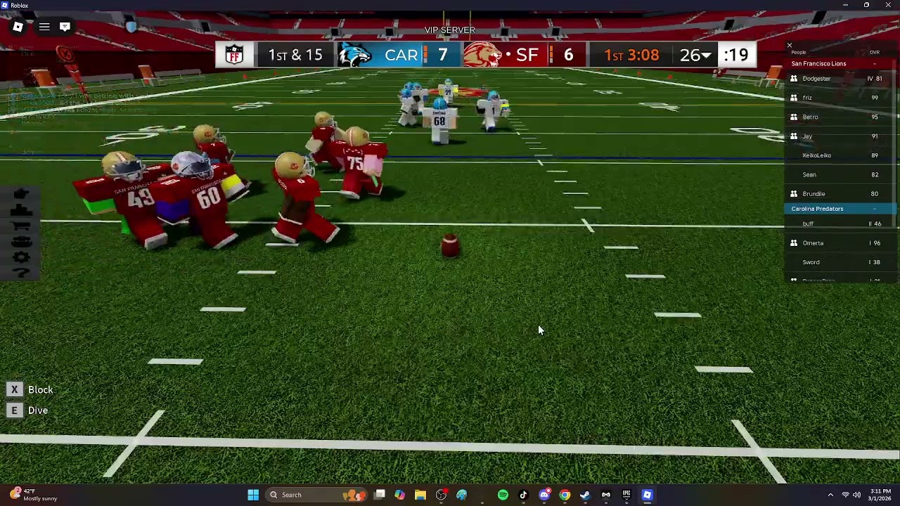 Panthers vs Niners AGFFL DIVISIONALS