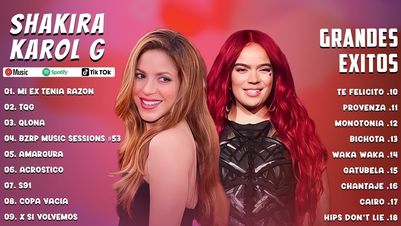 KAROL G Y SHAKIRA 2024 - MEJORES CANCIONES 2024 - MIX CANCIONES 2024 - MIX REGGAETON 2024