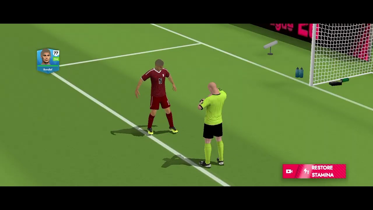 Gaming football match.