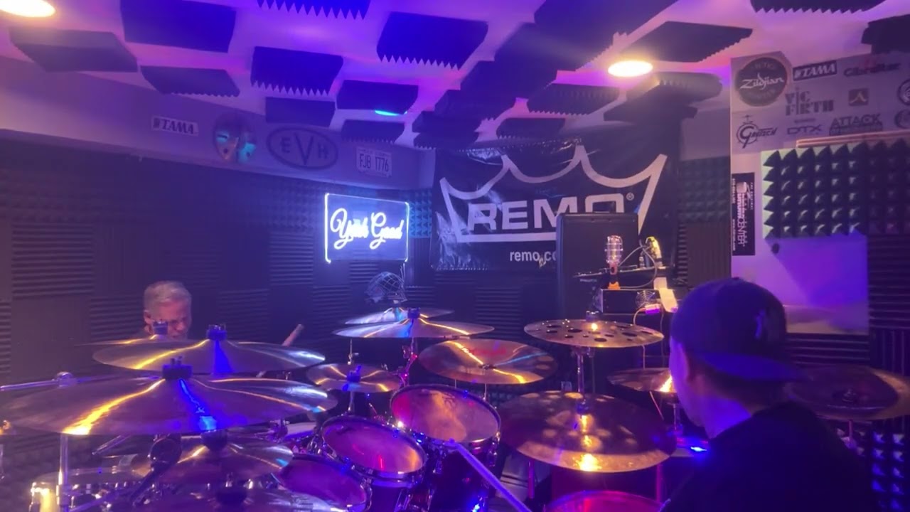 My buddy came down from Florida set up two kids and play drums for 10 hours and two days ￼