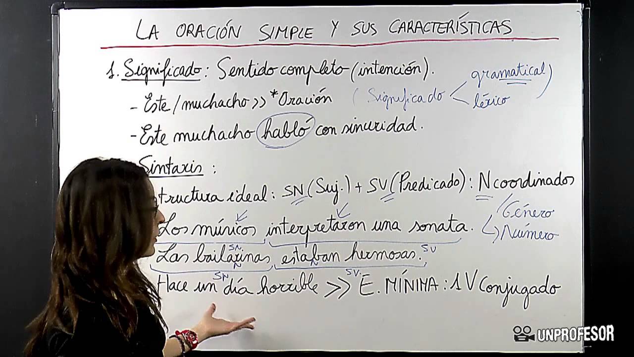 La oración simple y sus características