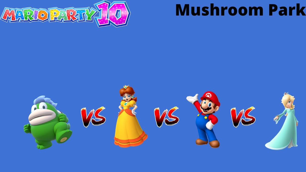 Mario Party 10: Mario Party: Mushroom Park: Spike Vs Daisy Vs Mario Vs Rosalina (master dificulty)