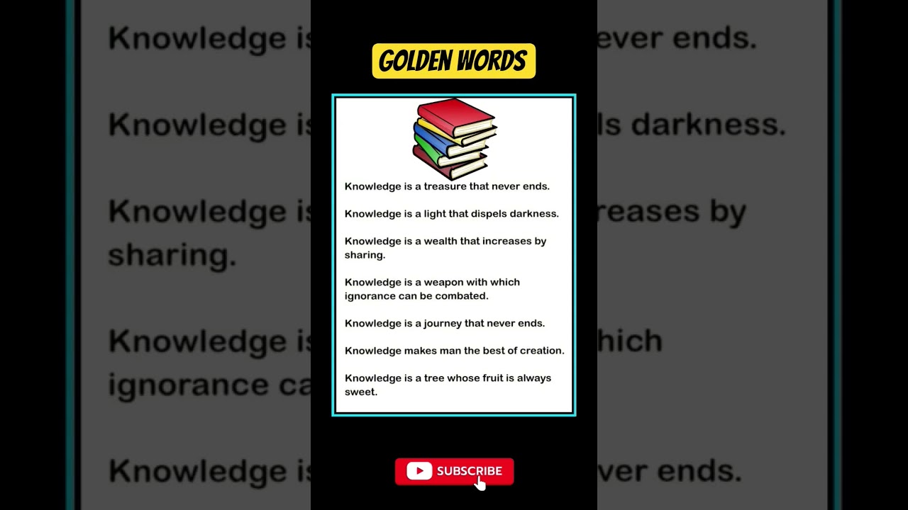 Knowledge of golden sayings in english #education #goldenwords #english