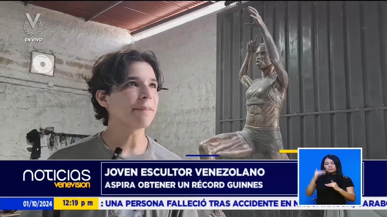 Joven  escultor venezolano aspira a obtener un Récord Guinness - 1 de octubre de 2024