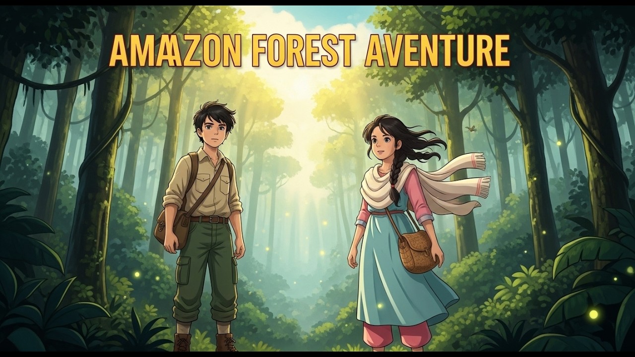 Journey into the Heart of the Amazon Forest | ASMR vlogs Ghibli Style | stories in urdu