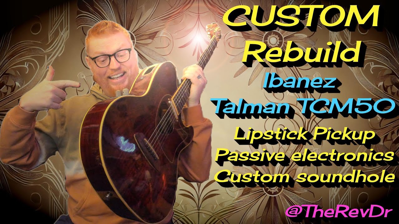 Custom Rebuild Ibanez Talman TCM50 Lipstick Pickup Passive Electronics Hollow Electric Guitar