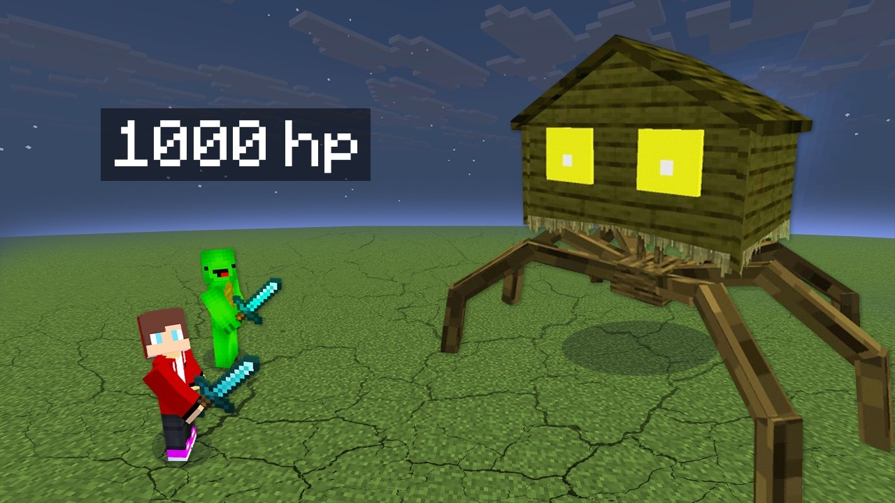 JJ and Mikey found HOUSE HEAD CHALLENGE in Minecraft / Maizen Minecraft