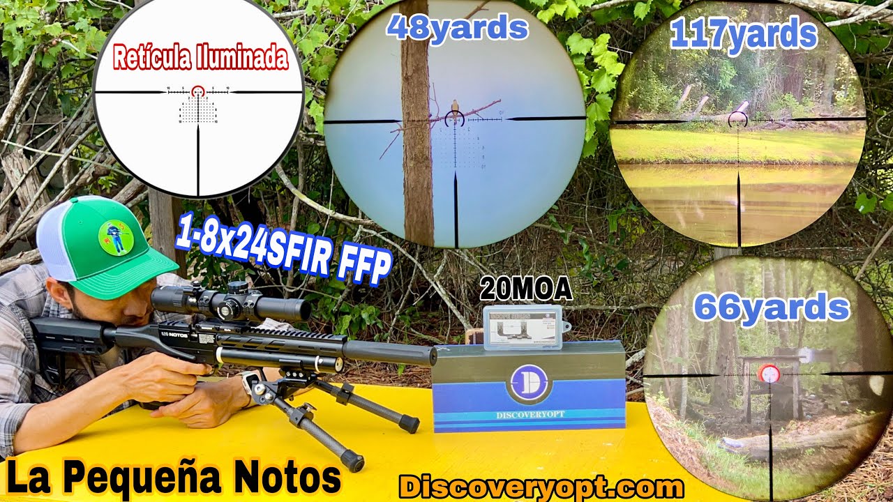 DISCOVERYOPT ED-AR 1-8X24SFIR FFP Excelente Mira Para La Umarex Notos