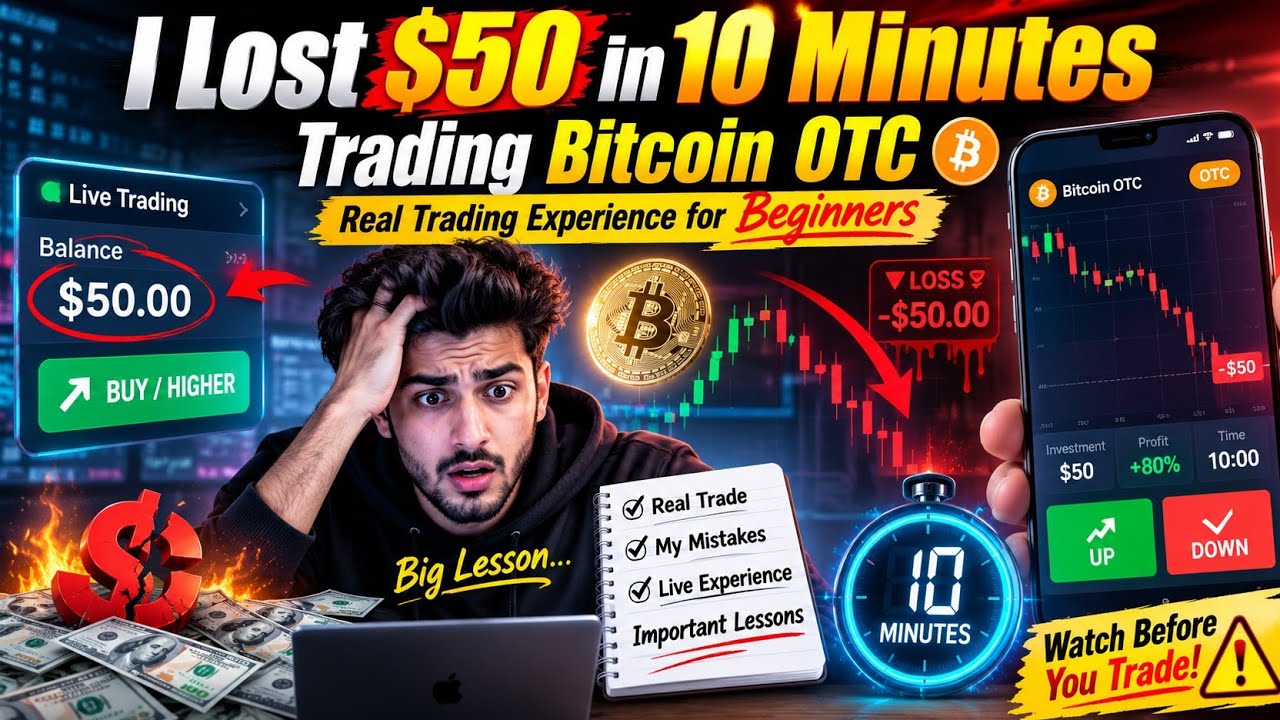 I Lost $50 in 10 Minutes Trading Bitcoin OTC | Real Trading Experience for Beginners