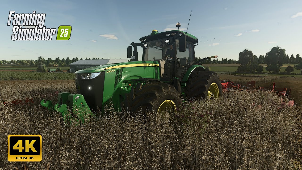 JOHN DEERE 8400R | FS25 REALISTIC ULTRA GRAPHICS | ReShade | RTX 3080 | THRUSTMASTER WHEEL