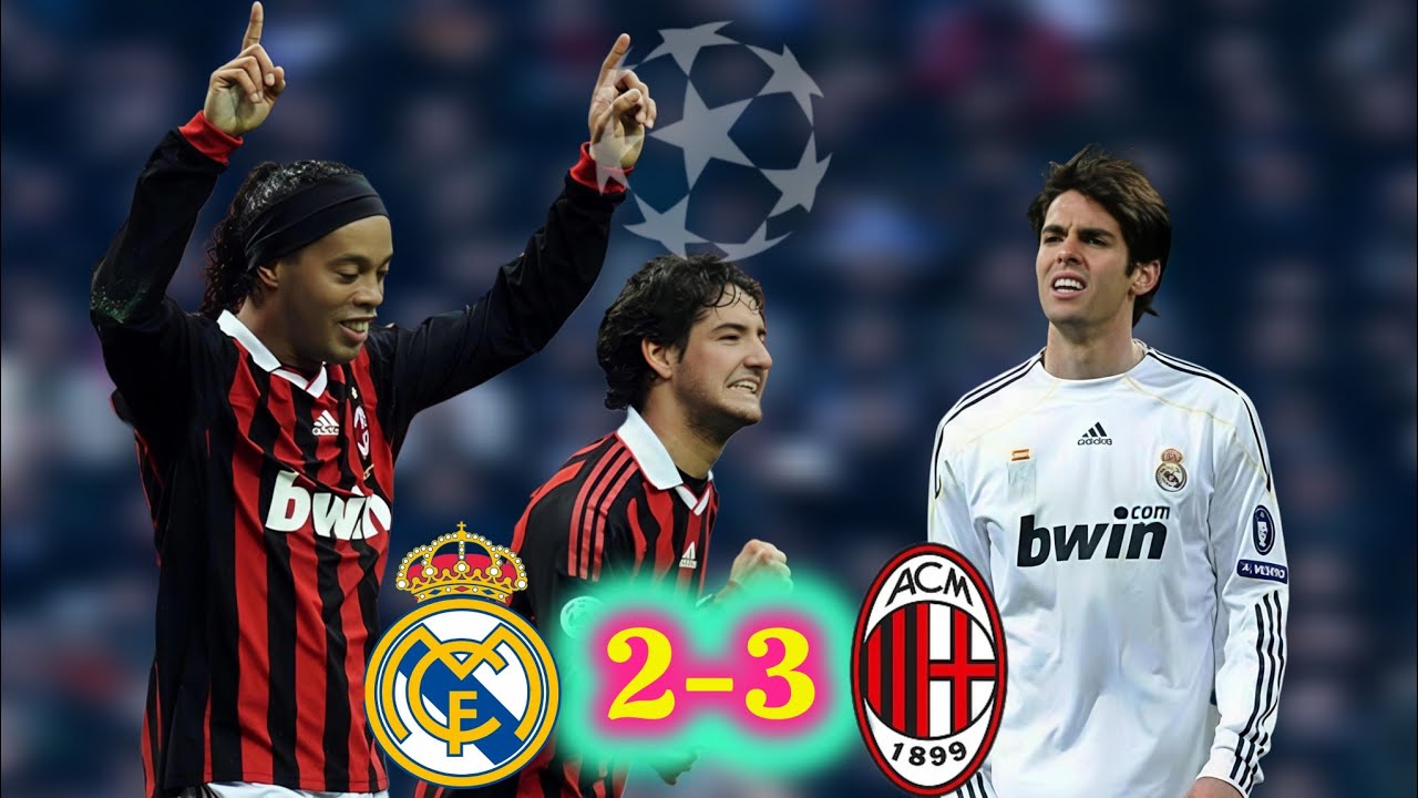 Kaka vs Ronaldinho & Pato: The Duel of Brazil's Golden Generation.#realmadrid #acmilan #ucl