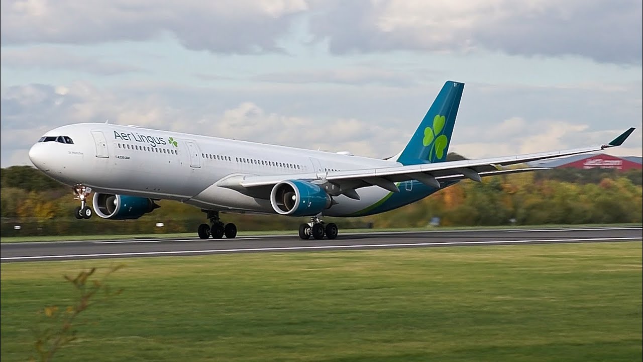 Aer Lingus A330 - Departure from Manchester Airport