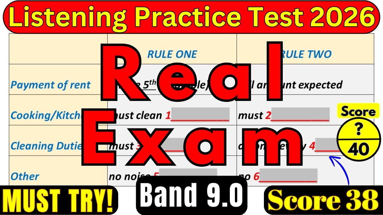 REAL EXAM FOR 11 April 2026 & 18 April 2026 IELTS LISTENING TEST WITH ANSWERS | REAL IELTS EXAM 2026