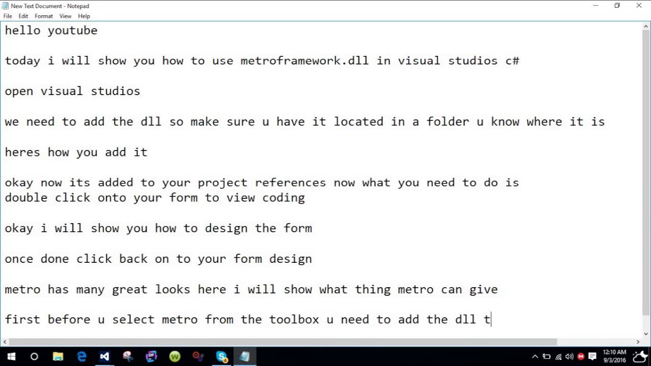 how to make your c# form to metroframework.dll theme