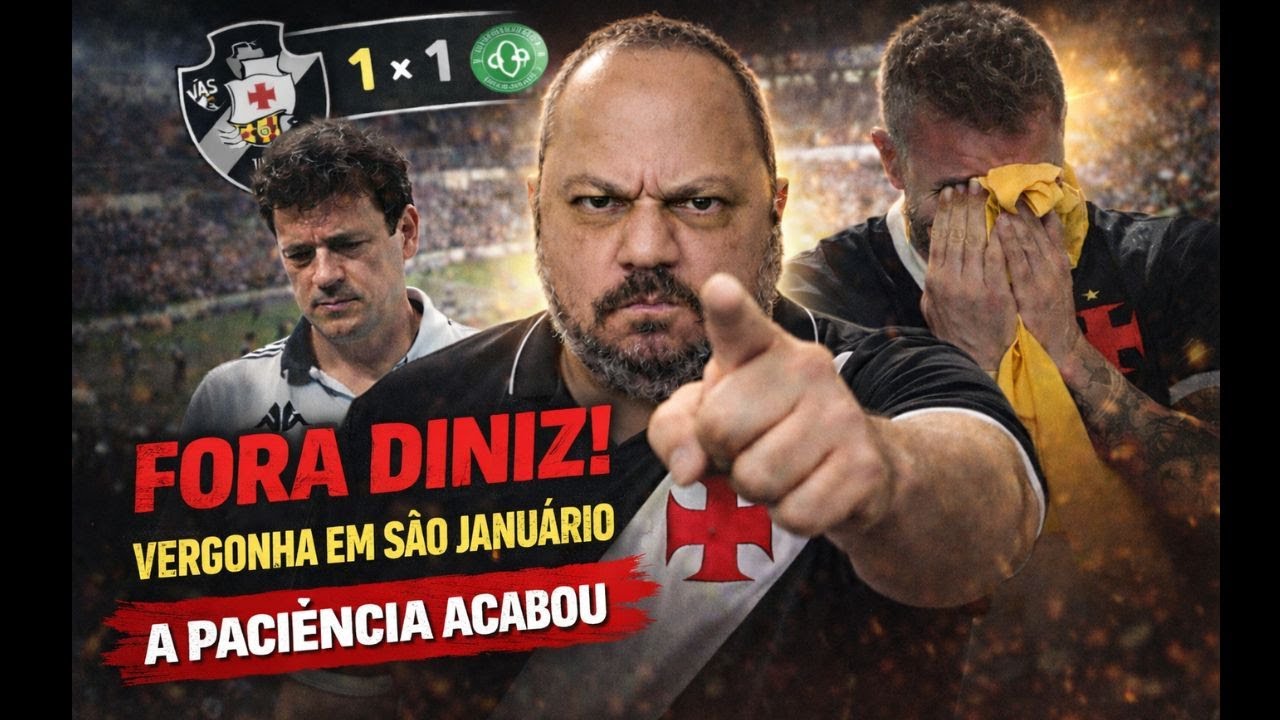 VERGONHOSO! FORA DINIZ! DEMISSÃO JÁ! DIRETORIA OMISSA! VASCO TEM ATUAÇÃO DESASTROSA EM S.J E EMPATA!