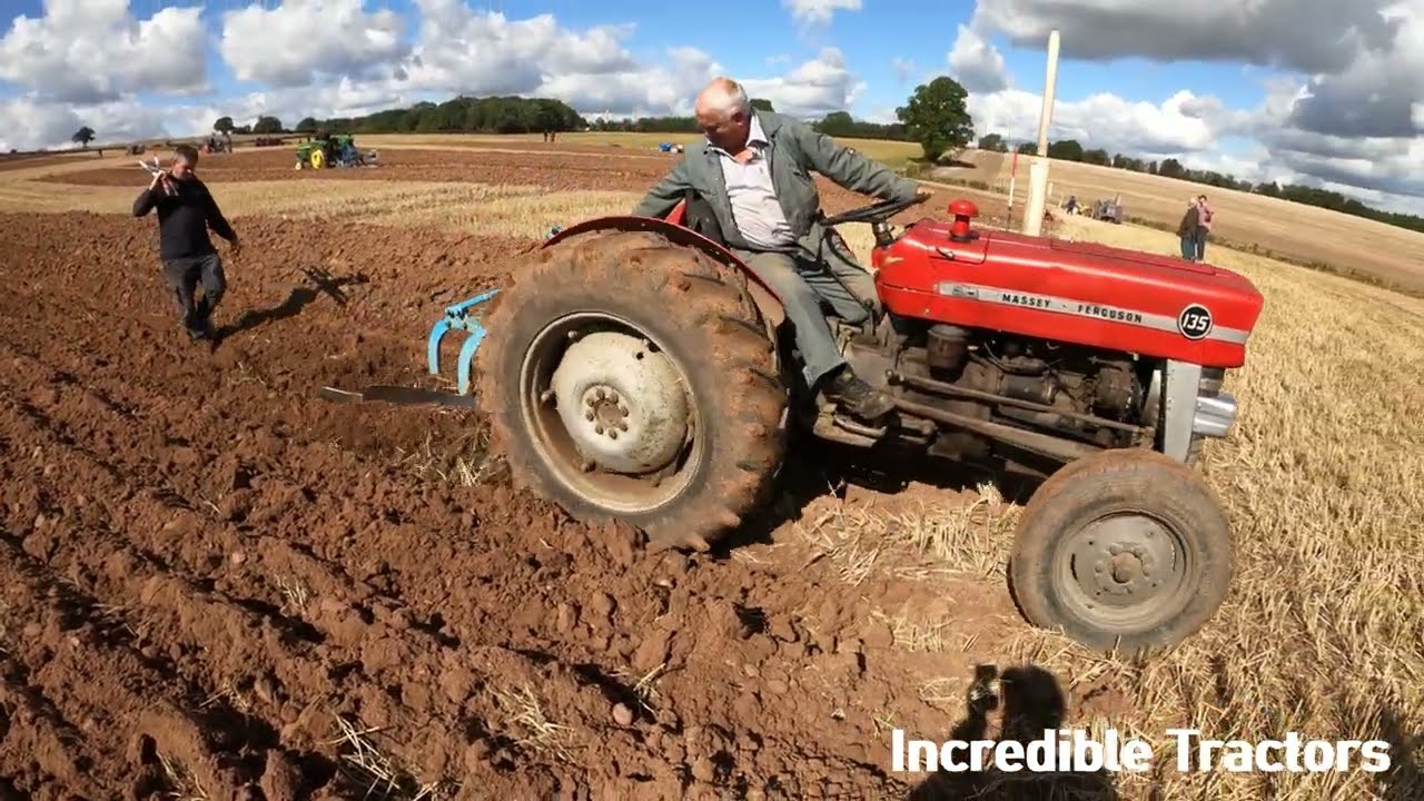1969 Massey Ferguson 135 2.5 Litre 3-Cyl Diesel Tractor (46HP) with Ransomes Plough