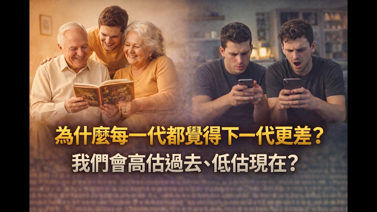 為什麼每一代都覺得下一代更差? 揭開一代不如一代的千年偏見  #心理 #認知