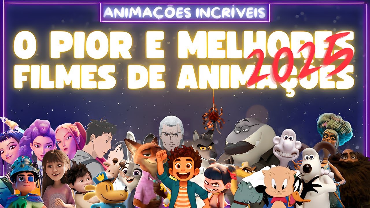 O PIOR E OS MELHORES FILMES DE ANIMAÇÃO DE 2025 #disney #pixar #dreamworks #netflix #aardman #laika
