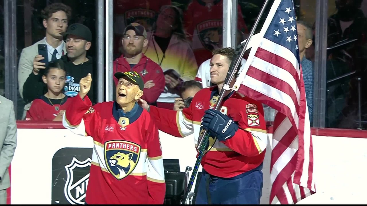 Matthew Tkachuk honored by Panthers fans for USA Gold Medal