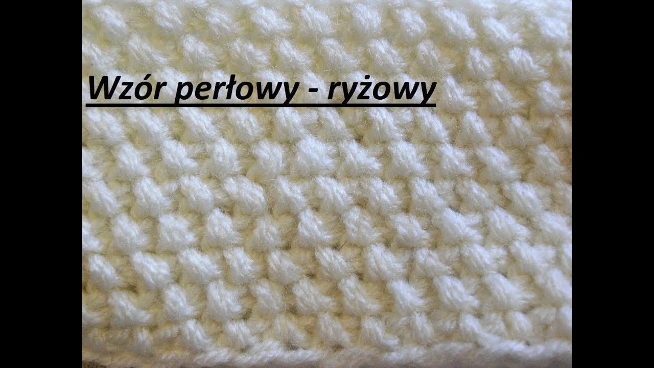 0170* Wzór perłowy - ryżowy*Wzory  na drutach dla początkujących*Dzierganie