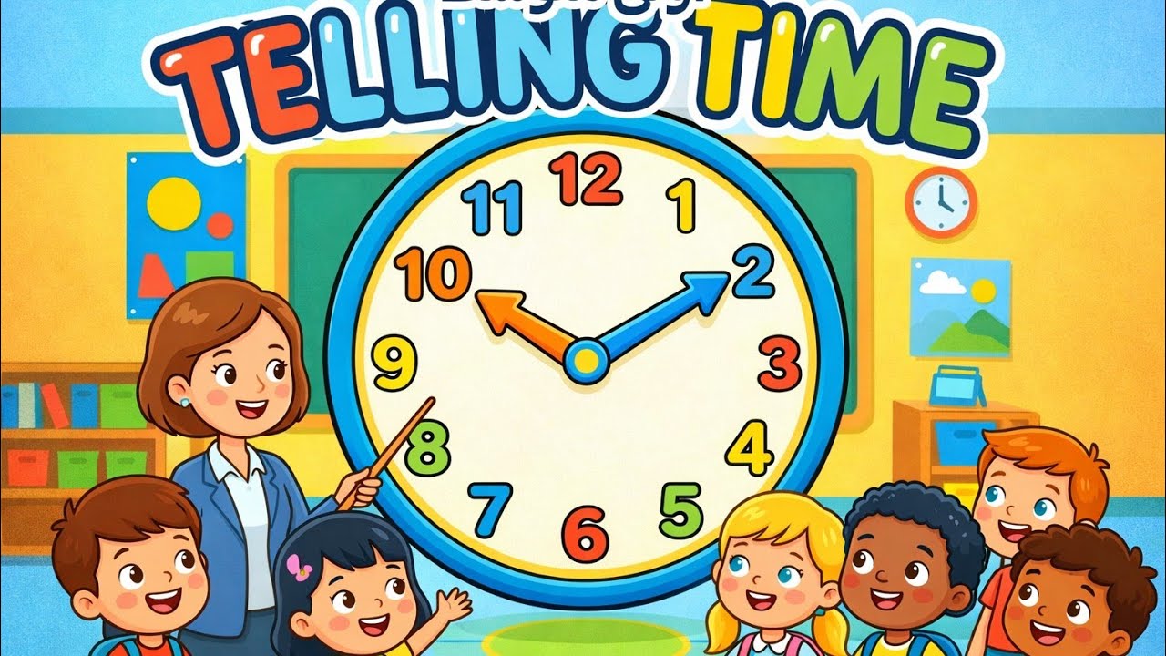  ،😁💯Let’s tell the time لنقرأ الساعة اولى متوسط