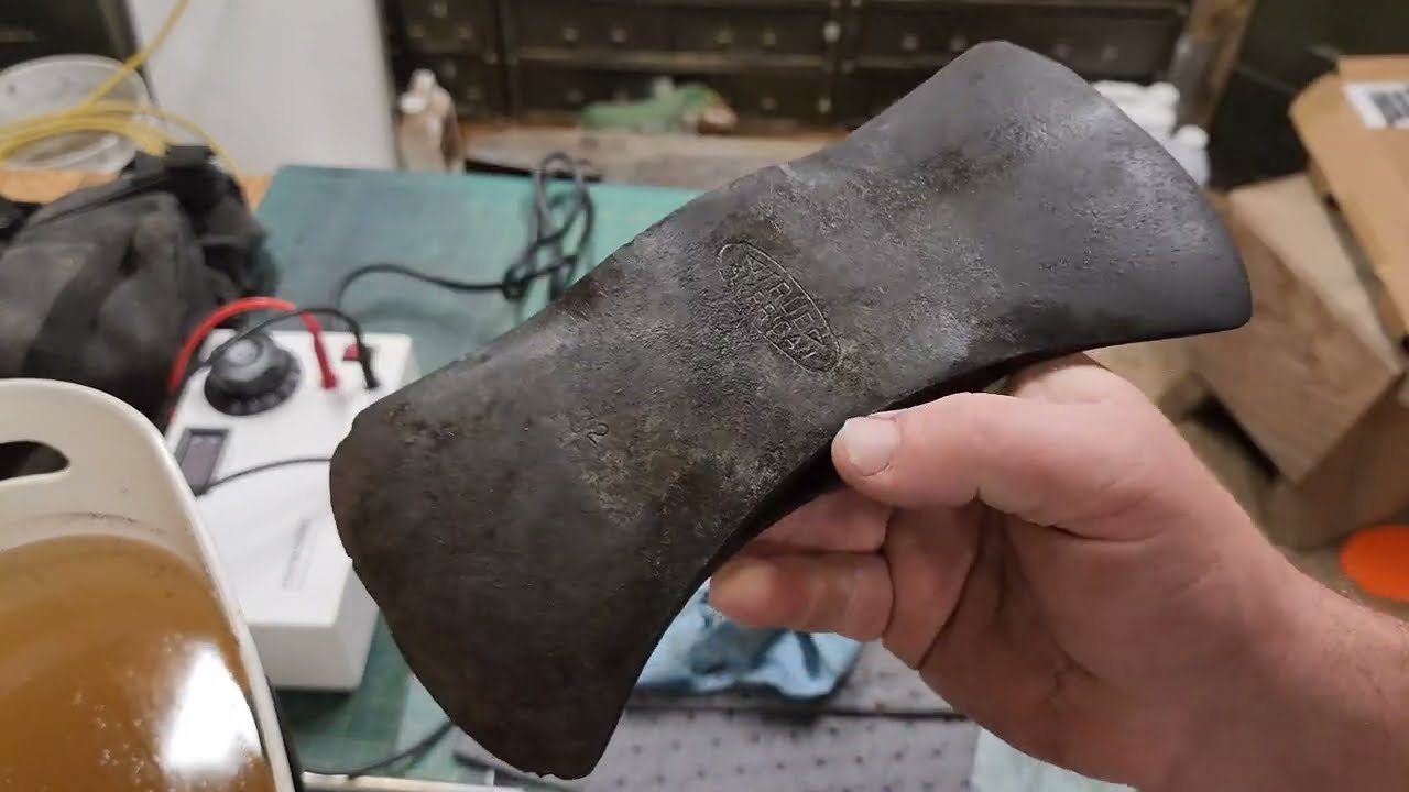 BEST WAY TO REMOVE RUST FROM AXES. Creworks  Electrolytic Rust Removal Kit.