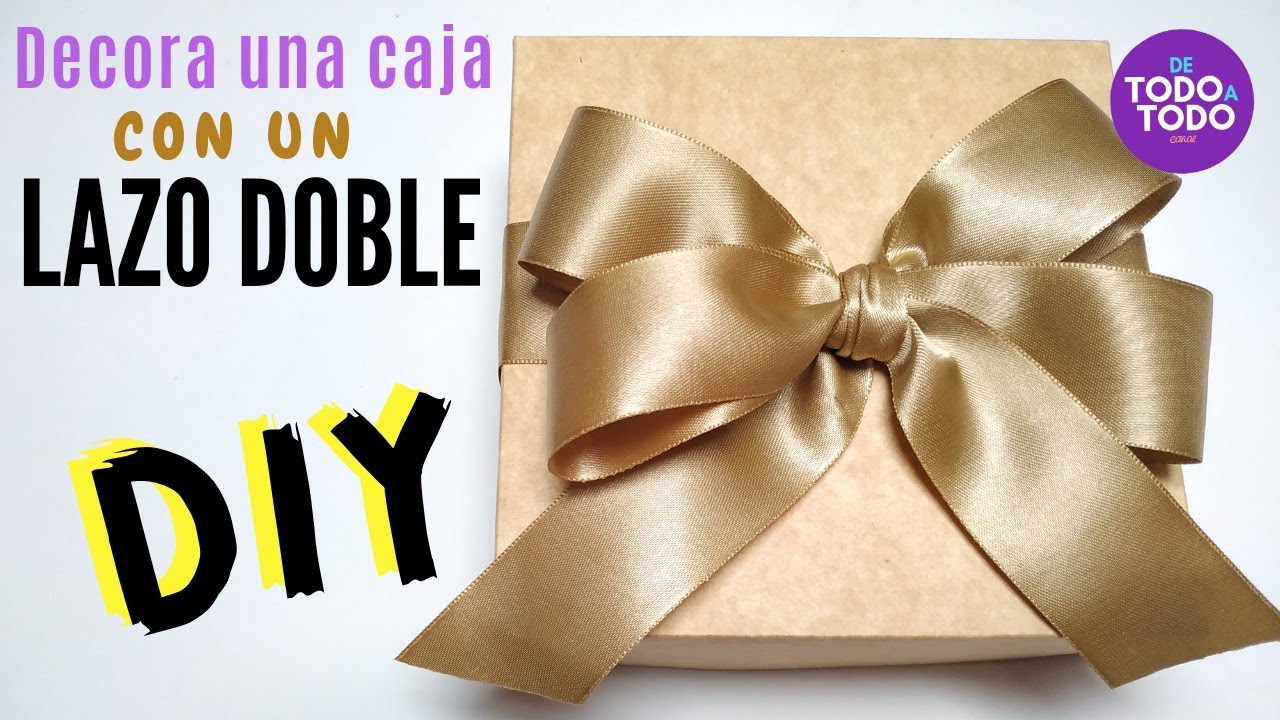 🎁Cómo ENVOLVER una caja de REGALO con CINTA o LAZO de tela? 🎀DIY