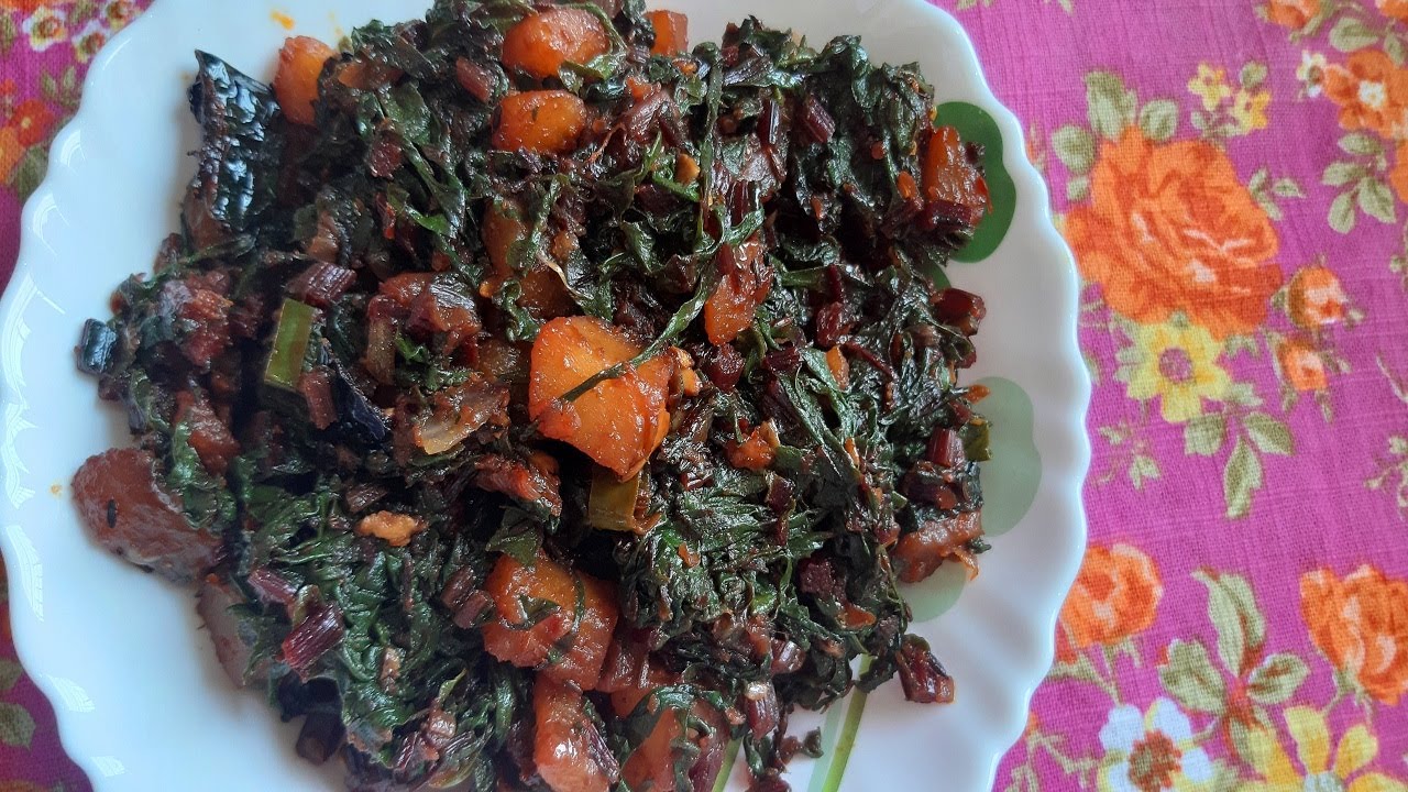 चुकंदर के पत्तो की स्वादिष्ट सब्ज़ी। Beet root Leaves Recipe