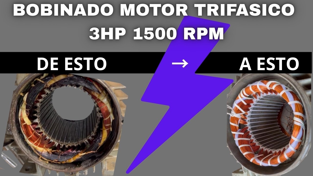 [PASO A PASO] COMO BOBINAR UN MOTOR TRIFASICO DE 3HP 1500RPM