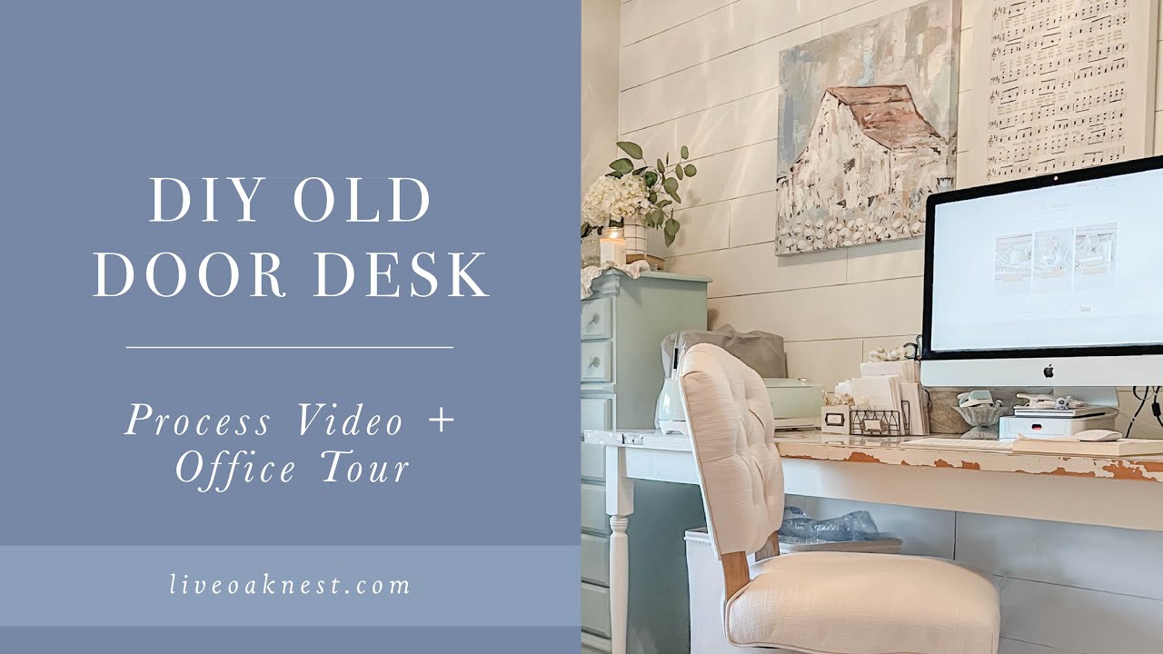 Old Door Desk, Pretty Home Office Ideas