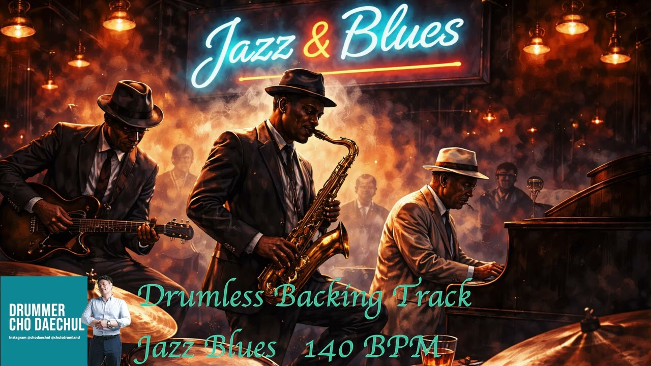[Jazz Blues] Swing Drumless Backing track 140 BPM