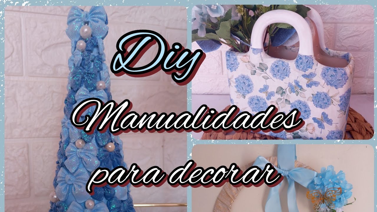 Manualidades sencillas para decorar en primavera 🌼💙💙#decoracion #manualidades#diy#primavera