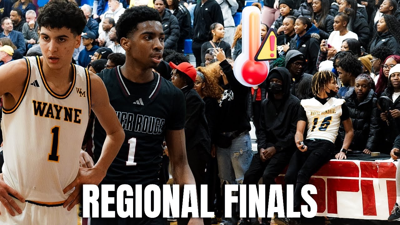 STUDENT SECTIONS STARTED A BEEF🤯RIVER ROUGE VS. WAYNE MEMORIAL REGIONAL FINALS🔥