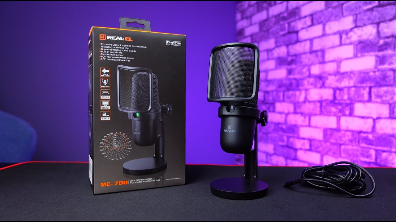 🎙 Profesjonalny mikrofon audio 🟧 REAL-EL MC-700