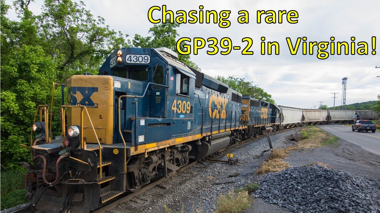 Chasing a rare leader in Virginia; GP39-2 #4309 on CSXT D788!
