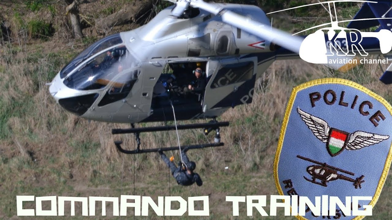 Commando training with helicopter - Hungarian Air Police MD-902 at Budakeszi katlan
