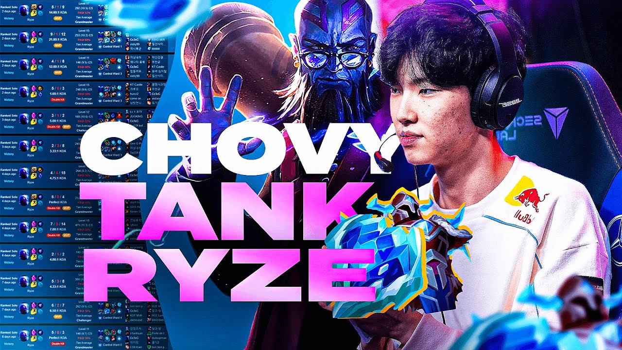 18W-2L in KOREAN CHALLENGER??? Chovy TANK RYZE is BROKEN *12CSPM?*