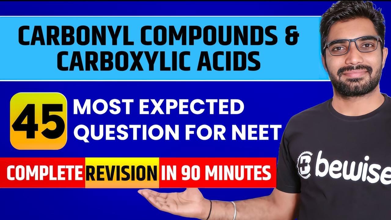 Carbonyl Compounds & Carboxylic Acids 45 Important Question for NEET2026 Free Organic Chemistry MCQ