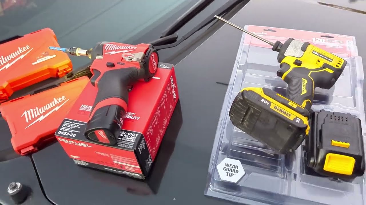 Обзор Milwaukee 3453-20 vs Dewalt Atomic 20V, ударный шуруповерт 1/4