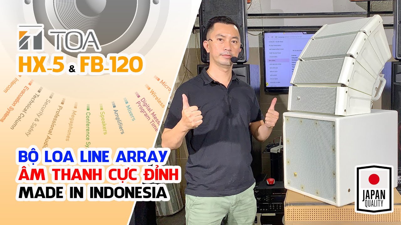 TOA HX5 + FB120 // Bộ Loa Line Array Mini cao cấp cho Hội trường, Nhà Thờ #V97