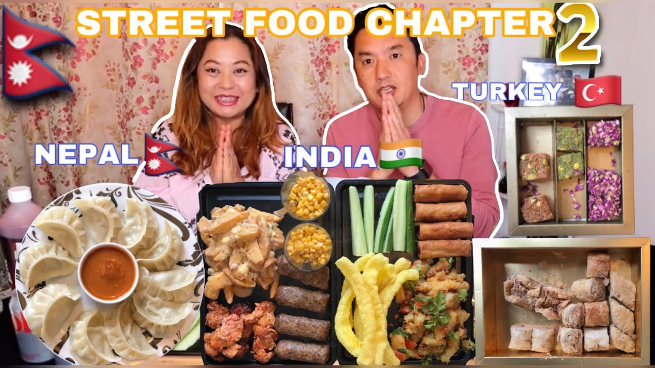 🇳🇵STREET FOOD MUKBANG // PART 2 🇳🇵🇮🇳🇹🇷 | NEPALI FAMILY UK MUKBANG