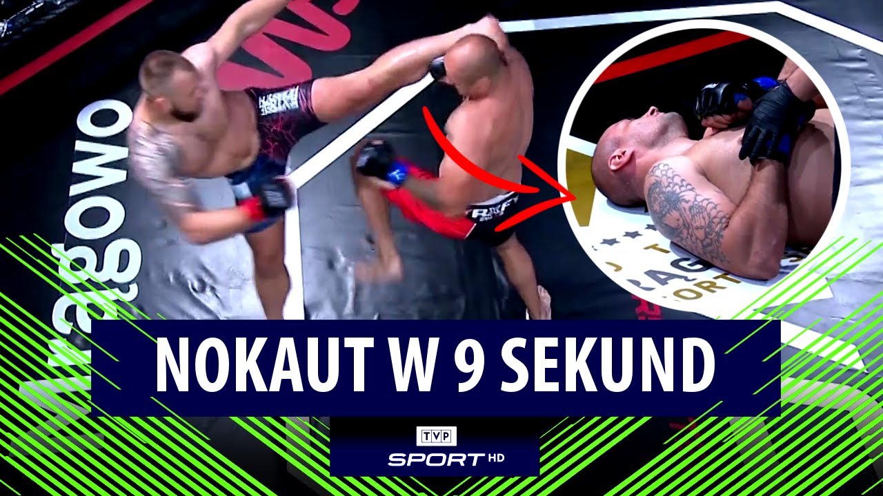 Wystarczyło 9 SEKUND! BRUTALNY nokaut w trakcie gali MMA RWC 5 w Mrągowie