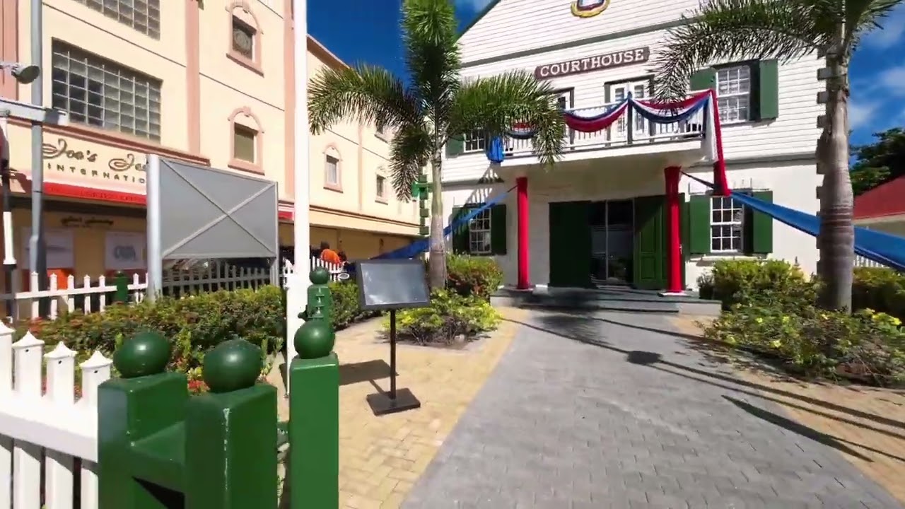 St.Maarten Cruise terminal and beach and shopping.