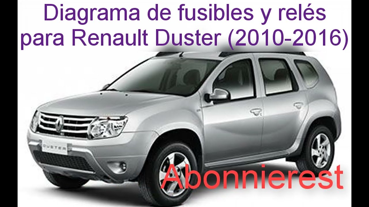Diagrama de fusibles y relés para Renault Duster 2010 2016