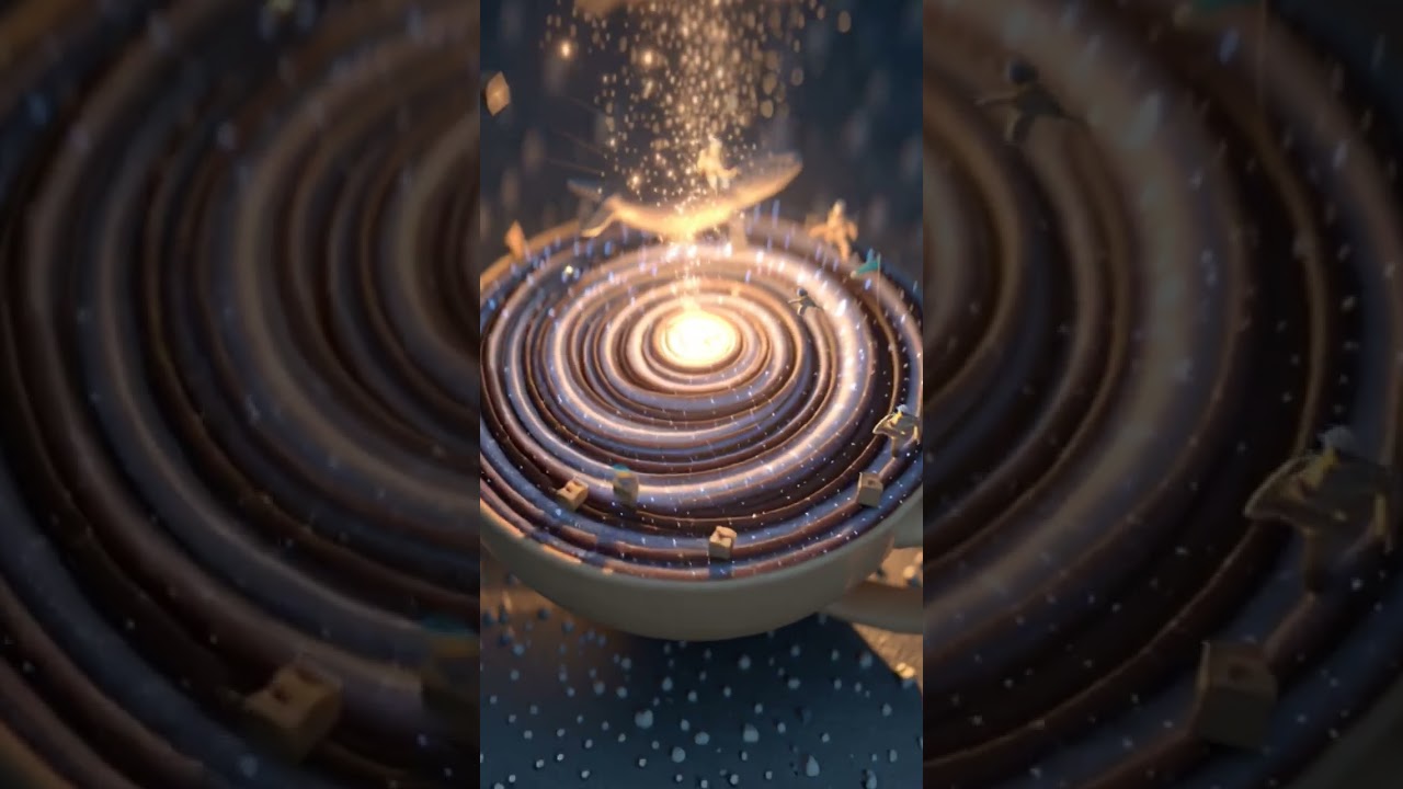 would you drink this galaxy coffee?🌌🤔      #galaxy #explore #astronomyfacts #reach #universe #ai