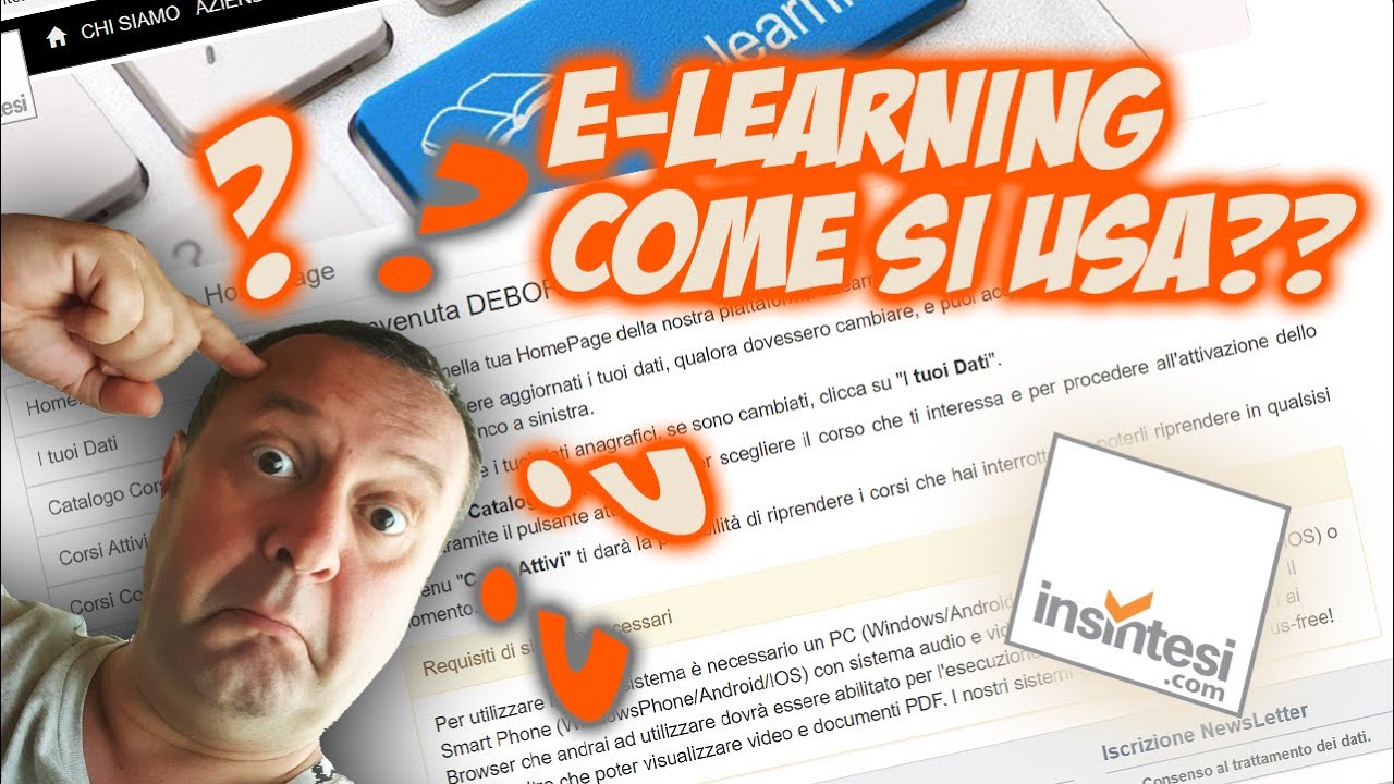 Video istruzioni Registrazione ed Uso piattaforma e-Learning