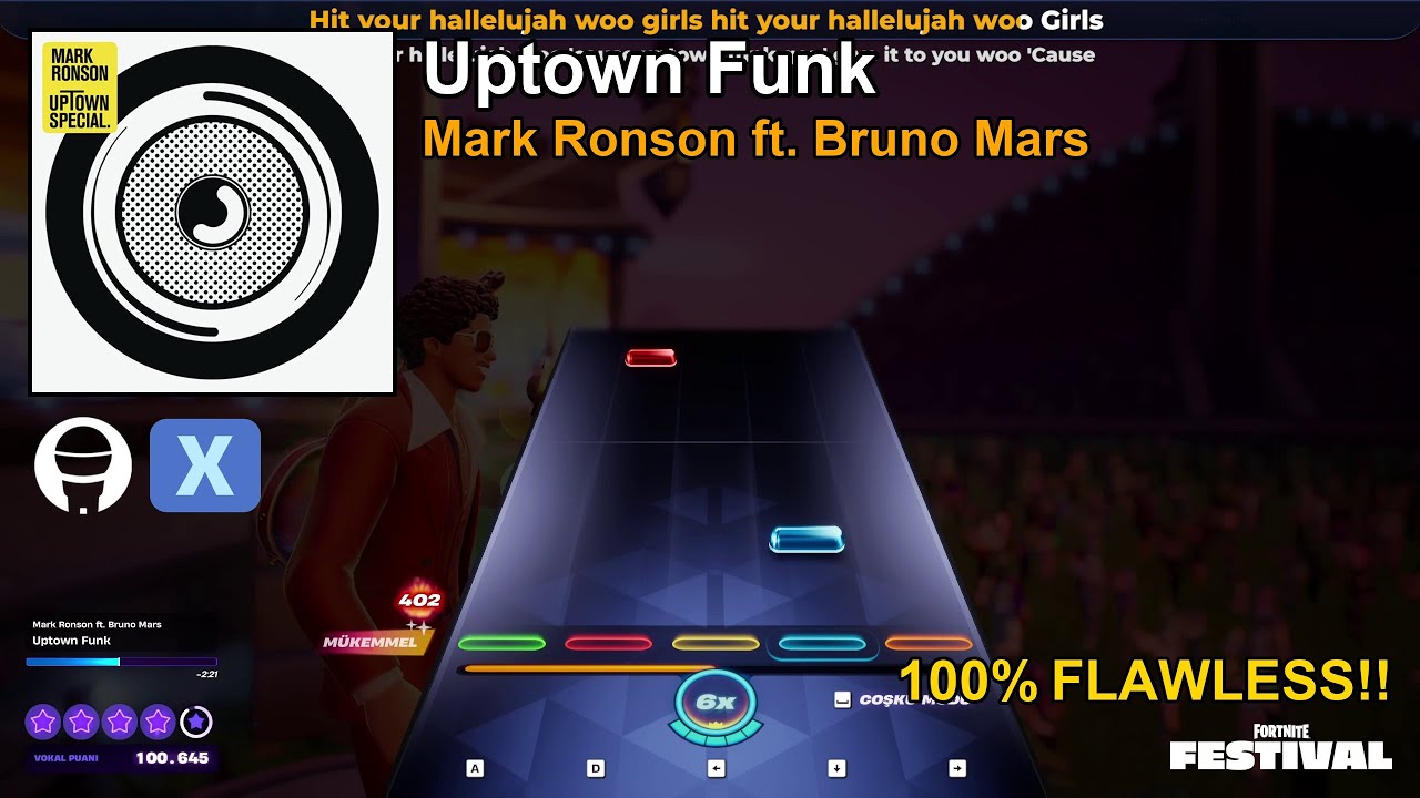 Uptown Funk Expert Vocals 100% FC - Fortnite Festival